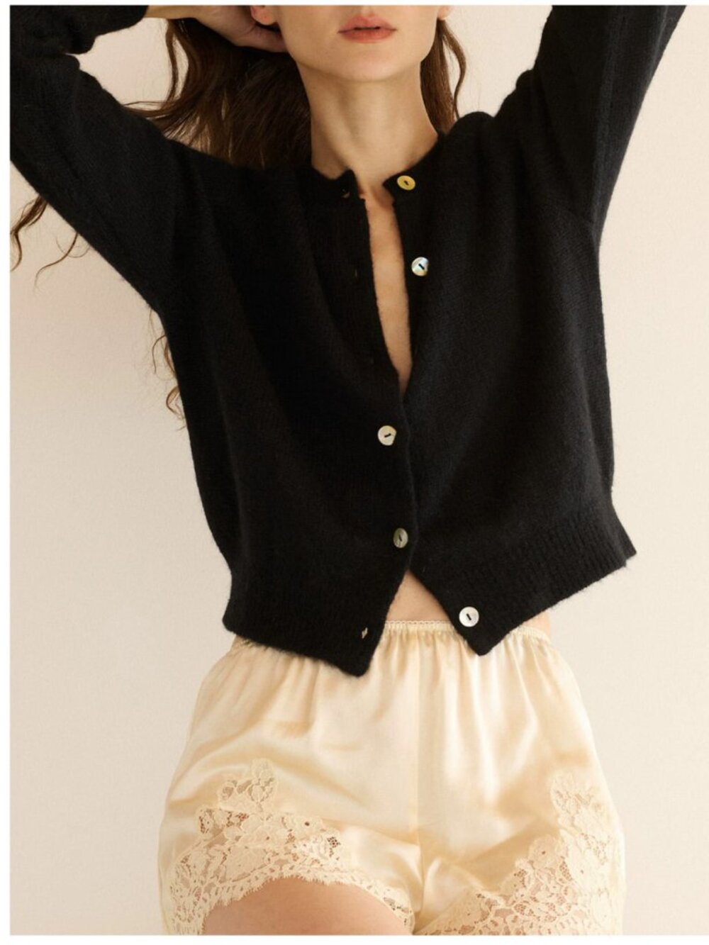 Doen NWOT Petra Cardigan Black M